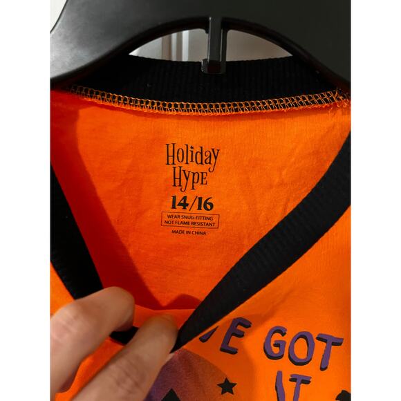 Holiday Hype Unisex Children 2 Pcs Graphic Halloween Print Pajamas 14/16 NWT - Picture 6 of 9